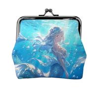 Blue Mermaid2 - Piccolo sacchetto con chiusura a bacio, portamonete da donna, portamonete e carte di credito