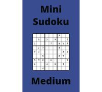 Blue Mini Sudoku Book, 9x9 Puzzles, 150 Pages, 5x8, Medium