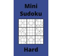 Blue Mini Sudoku Book, 9x9 Puzzles, 50 Pages, 5x8, Hard