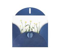 Blue MJHKXLJ - Biglietto di auguri perlato con stampa di topolino che guarda le margherite, busta inclusa, perfetto per Natale, compleanni, San Valentino, matrimoni e molto altro ancora