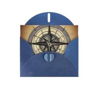 Blue MJHKXLJ Law of the Compass Sea Prints - Biglietto di auguri perlato con busta inclusa, perfetto per Natale, compleanni, San Valentino, matrimoni e molto altro ancora