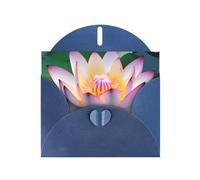 Blue MJHKXLJ Spirit of the Lotus Prints, biglietto di auguri perlato - busta inclusa, perfetto per Natale, compleanni, San Valentino, matrimoni e molto altro ancora