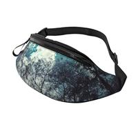 Blue Moon Marsupio per uomo e donna, impermeabile, sportivo, alla moda, borsa a tracolla con cinghia regolabile, grande borsa a tracolla per viaggi ed escursionismo