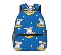 Blue Moon - Zaini per computer portatili, regali di viaggio, lavoro, libri leggeri per uomini e donne, Stella Koala Blu, One Size, Zaino daypack