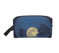 Blue Moon04 - Beauty case da viaggio con stampa, trousse per trucchi, borsa da tolietry da appendere per donne e uomini, palestra quotidiana