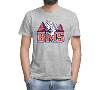 Blue Mountain State BMS T-Shirt Grigio Classica da Uomo Girocollo Maniche Corte 2X-Large