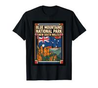Blue Mountains National Park Australia Bandiera Viaggio Maglietta