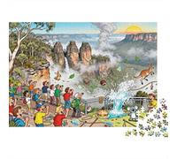 Blue Mountains Three Sisters Shenanigans Puzzle in Legno Impermeabile DIY Puzzles Da 1000 Pezzi Regali Per Adulti Divertenti Per Decorazioni Domestiche