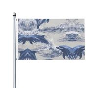 Blue Ocean Bandiera da giardino con motivo double-face, 90 x 150 cm, resistente allo sbiadimento, per portico, balcone, prato, interni ed esterni, asta non inclusa