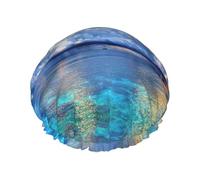 Blue Ocean, cuffie da doccia da donna, elastiche e riutilizzabili, a doppio strato impermeabile, cuffie da doccia