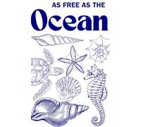 Blue ocean inspired journal "As free as the ocean": (5x8 inch) College ruled Writing and Goal tracking