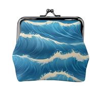 Blue Ocean Ondulato Seascape Stampa Versatile Portamonete Squisito Mini Portafoglio Carino Cambiamento Sacchetto per ogni occasione
