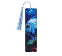 Blue Ocean - Segnalibri in legno con stampa di pesci subacquei, bellissimi accessori per quaderni, per uomini e donne, amanti dei libri