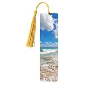 Blue Ocean - Set di segnalibri in legno con nappe, 5 pezzi, regalo unico per lettori