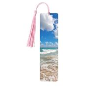 Blue Ocean - Set di segnalibri in legno con nappe, 5 pezzi, regalo unico per lettori