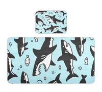Blue Ocean Shark Fish Cute Cooling Baby Toddler Bed Materasso 71,1 x 132,1 cm Traspirante Bed Pads per bambini e adulti