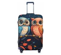 Blue Orange Bird - Copertura elastica per bagagli da viaggio, con stampa, antigraffio, Nero , XL
