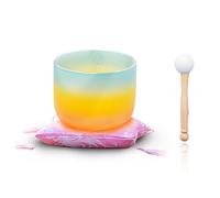 Blue Orange Gradient, Crystal Yoga Singing Bowl, 7 To 12 Inches, Handmade, Meditation Props, Relieve Fatigue And Anxiety, Suitable For Beginners And Professionals, Send P(7 Pollici)