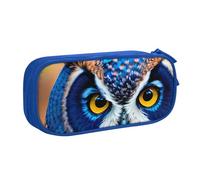 Blue Owl 1 Print - Astuccio leggero per penne, scuola, università, ufficio, viaggi, ragazzi, ragazze, adulti, Blu, Taglia unica, Set di zaini per la scuola