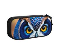 Blue Owl 1 Print - Astuccio leggero per penne, scuola, università, ufficio, viaggi, ragazzi, ragazze, adulti, Nero , Taglia unica, Set di zaini per la scuola