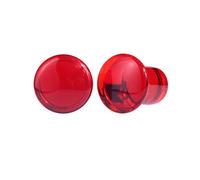 blue palm jewelry Coppie di tappi a svasatura singola in vetro rosso con anelli a O, dimensioni 8GA-13/16 E610, Vetro