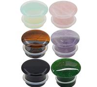 Blue Palm Jewelry - Set di 6 paia di tappi per le orecchie in silicone O-Ring Expander Gauges 8ga - 5/8" E554 e NA