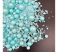 Blue Pearl Granuli di zucchero commestibili Weraru, dimensioni miste di caramelle, decorazioni commestibili per torte, topper per cupcake, decorazioni per biscotti, celebrazioni, addio al nubilato