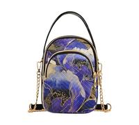 Blue Peony Flowers trendy donna crossbody con multi tasche borse a mano per le signore