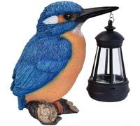 Blue per kingfisher Resin Statue with LED Light for Garden Blue | Elegant per kingfisher design, built-in LED lamp, charming outdoor accent, blue finish, garden patio decor