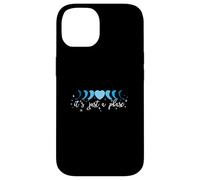 Blue Phase Moon Heart - I'll Get Over It... Grafica blu Custodia per iPhone 14