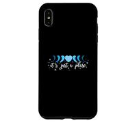 Blue Phase Moon Heart - I'll Get Over It... Grafica blu Custodia per iPhone XS Max