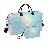 Blue-Pink Tarocchi Astrologia Decorativo Carry on Bag Borsa Palestra con Cinghia Regolabile per Trekking 2 Pz Set bolso para en Avion