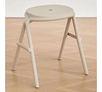 Blue Plastic Stackable Stool for Adults Modern Backless Design Portable Dining Room Chair Stack Tall Stools Any 1 Pack (Camel Colour 1Pack)