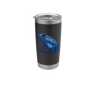 Blue Poison Dart Frog - Freccetta con rana divertente e realistica blu Bicchiere termico in acciaio inox doppia parete