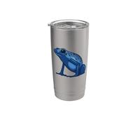 Blue Poison Dart Frog - Freccetta con rana divertente e realistica blu Bicchiere termico in acciaio inox doppia parete