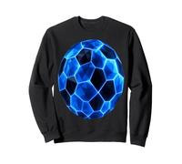 Blue Polygonal Soccer Ball Design Felpa