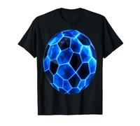 Blue Polygonal Soccer Ball Design Maglietta
