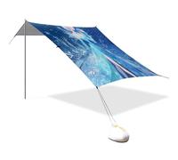 Blue Princess Beach Cabana Tenda UPF50+ Protezione impermeabile portatile con pala di sabbia per campeggio, pesca, divertimento in cortile o picnic