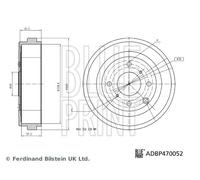 BLUE PRINT ADBP470052 Tamburo freno per NISSAN