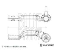 BLUE PRINT ADBP870120 Testa barra d'accoppiamento per MITSUBISHI,RENAULT,SAMSUNG