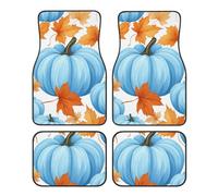 Blue Pumpkin Tappetini per auto 4 pezzi Autunno Foglie d'Acero Universali Tappetini Antiscivolo per SUV Van Camion Berlina