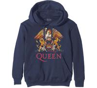 Blue Queen Crest Freddie Mercury autorizzato Felpa con Cappuccio