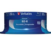 1x25 Verbatim BD-R Blu-Ray 25GB 6x Speed Datalife No-ID Cakebox