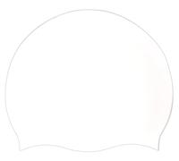 Blue Reef - Cappello da nuoto unisex in silicone, unisex, unisex, tinta unita, tinta unita, colore pastello scuro fluo, taglia unica per adulti 8 anni + + anni, facile da infilare (bianco)