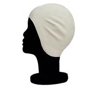 Blue Reef Cuffia da nuoto da donna in gomma stampata 3D goffrata, design girasole, stile vintage, senza spalline, taglia unica, per adulti, colore bianco