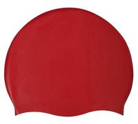 Blue Reef Cuffia da nuoto in silicone elastico, unisex, unisex, senza marca, tinta unita, colori pastello scuro, taglia unica, per adulti dagli 8 anni in su, facile da infilare (rosso)