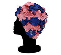 Blue Reef Isla - Cuffia da nuoto da donna classica retrò con petali di fiori 3D, 2 colori, elegante, vintage, taglia unica per adulti (blu navy/rosa)