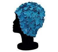 Blue Reef Isla Floral - Cuffia da nuoto da donna classica retrò con petali di fiori 3D, tinta unita, elegante, vintage, taglia unica, per adulti (blu)