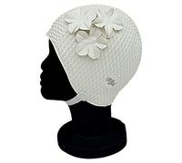 Blue Reef Oslo Bubble Tinta Unita Floreale Donna Classico Retrò 3 Fiori Gruppo Sottomesso Tono Su Tono Elegante Cappello Da Nuotata Vintage Cappello Da Nuotata Per Adulti Con Cinturino Regolabile