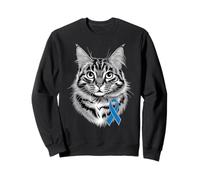 Blue Ribbon supporta il gatto per la sensibilizzazione sul diabete Felpa